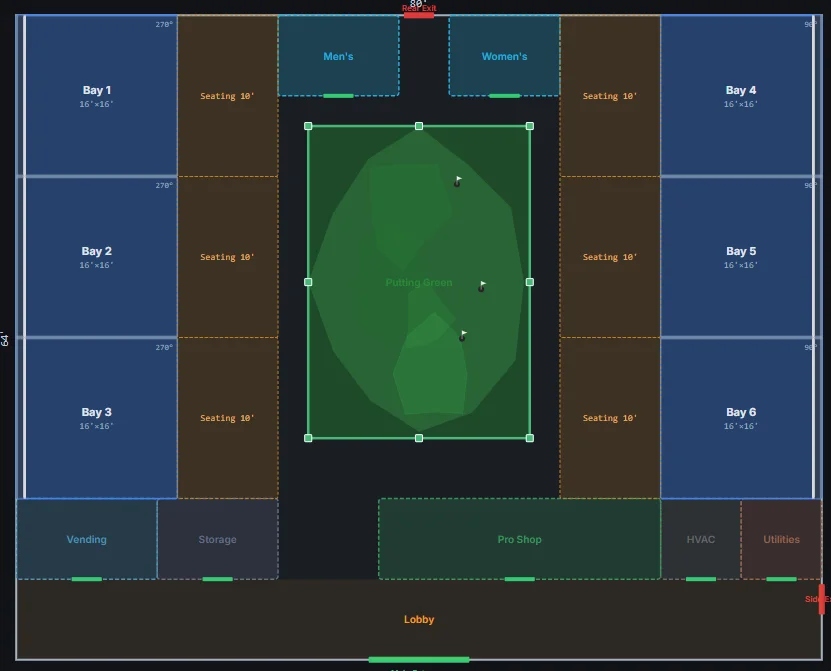 Golf Sim Architect — 3D Golf Simulator Room Designer